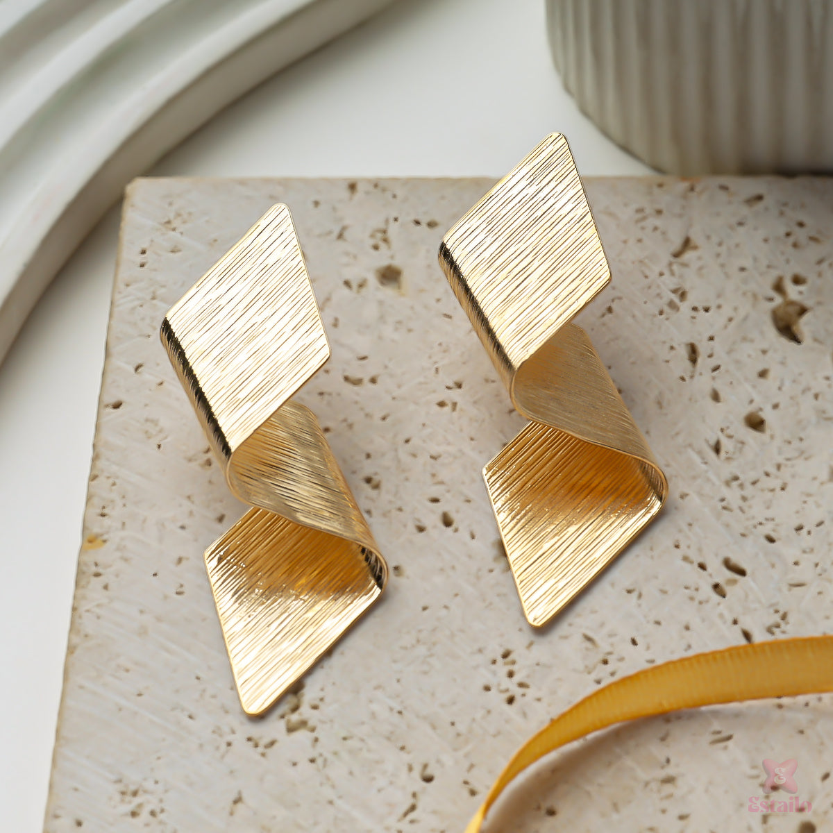 Golden Geometry Earrings