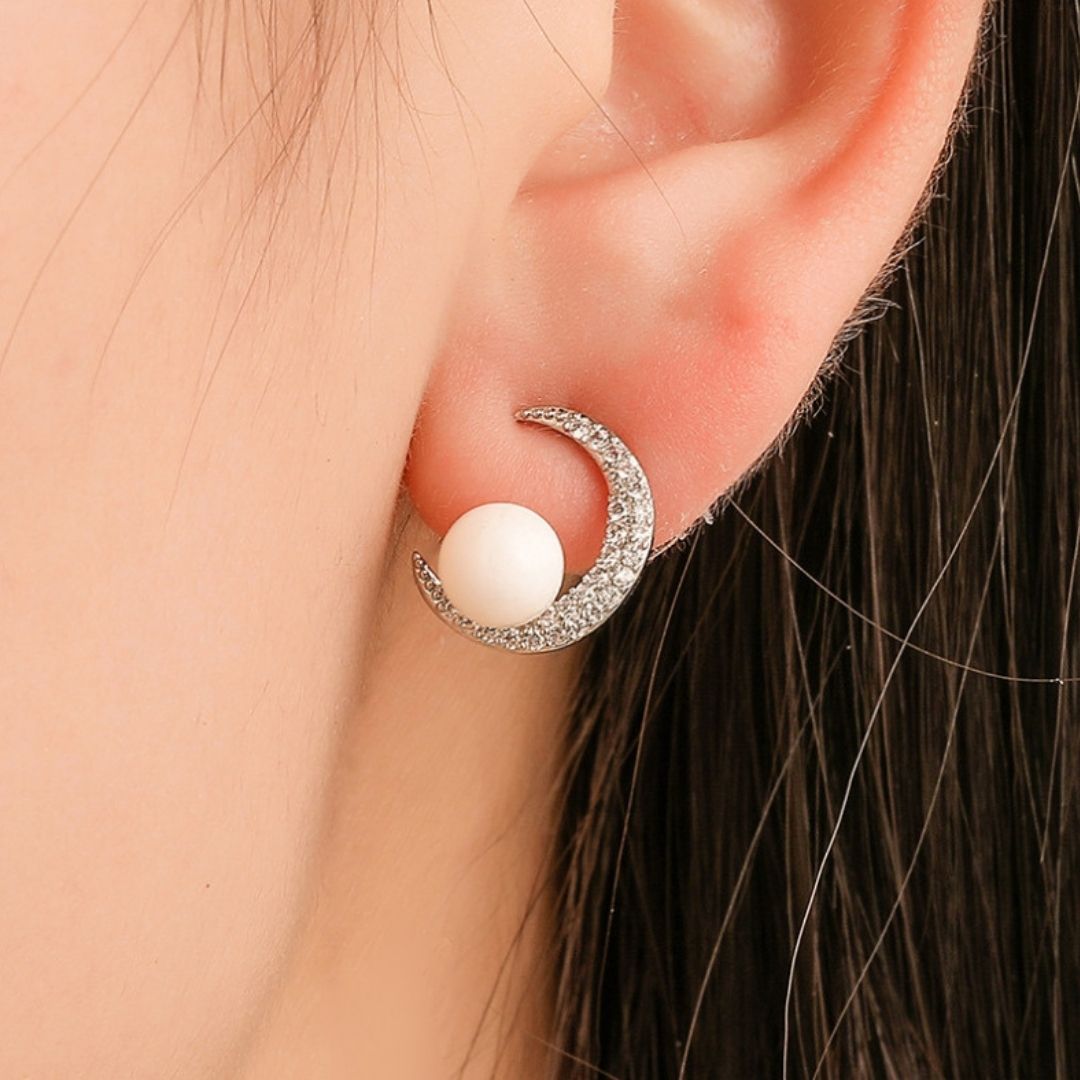Night Sky Pearls Earrings