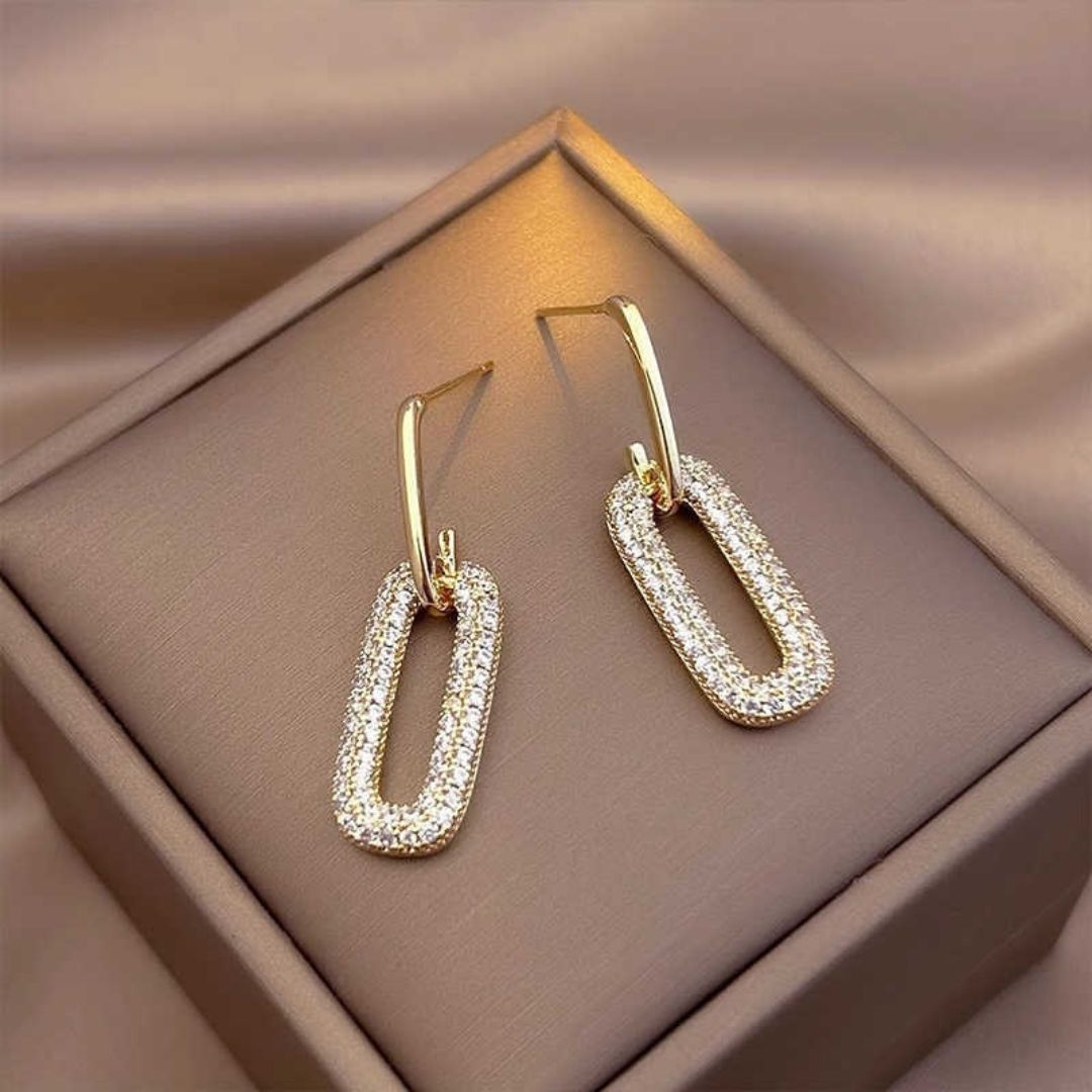 Celestial Glow Links Drop Earrings