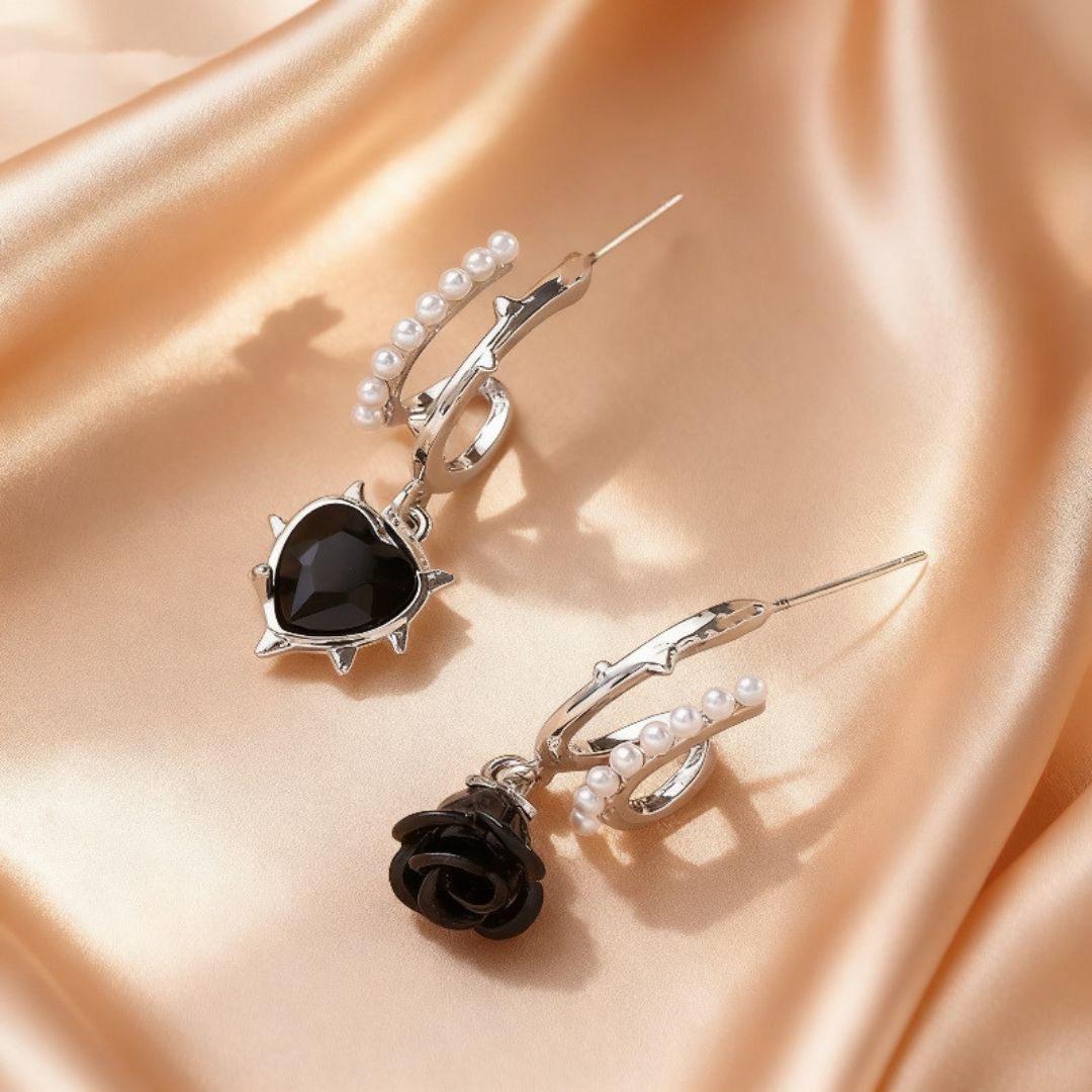 Midnight Rose Drops Earrings