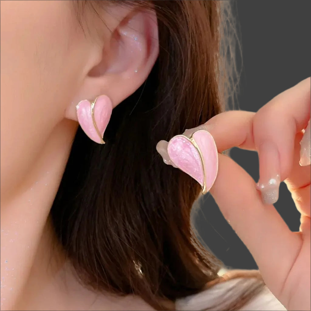 Heart Leaf Charms Earrings