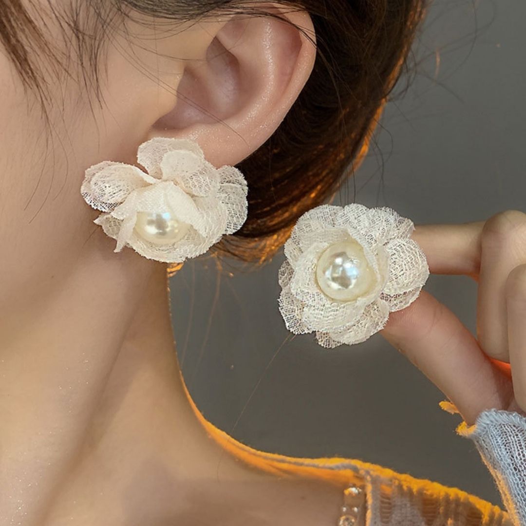 Ivory Bloom Earrings
