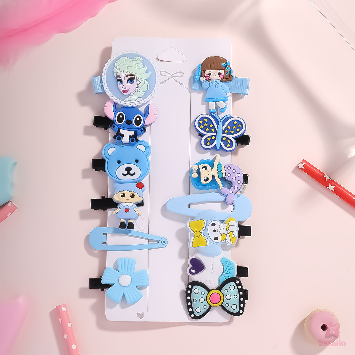Icy Queen Hair Clips Combo for Kids