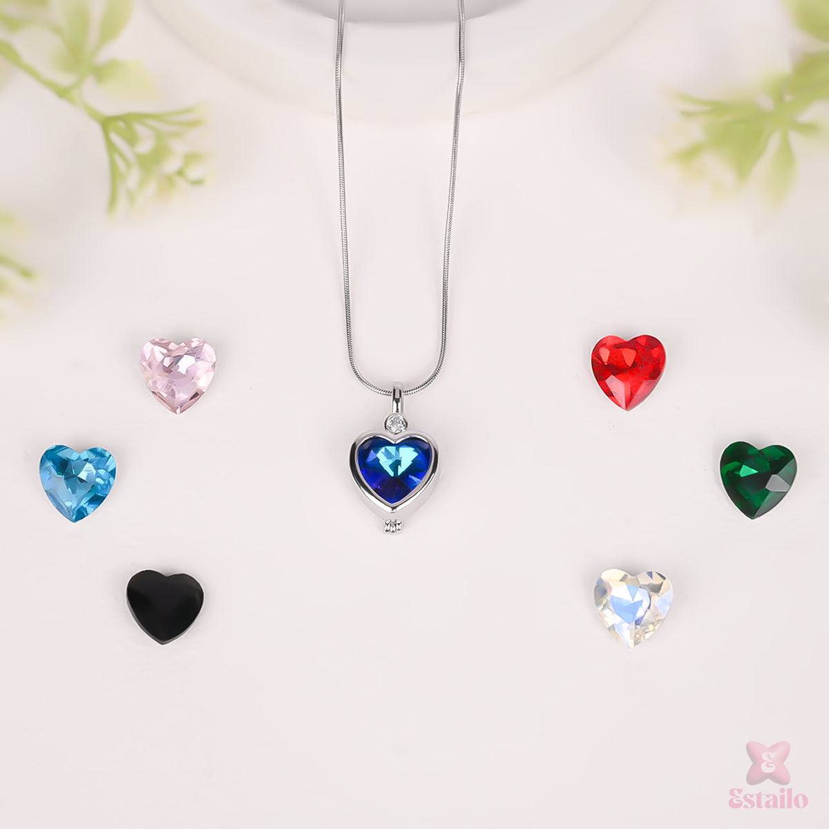 Gemstones Changeable Heart Necklace