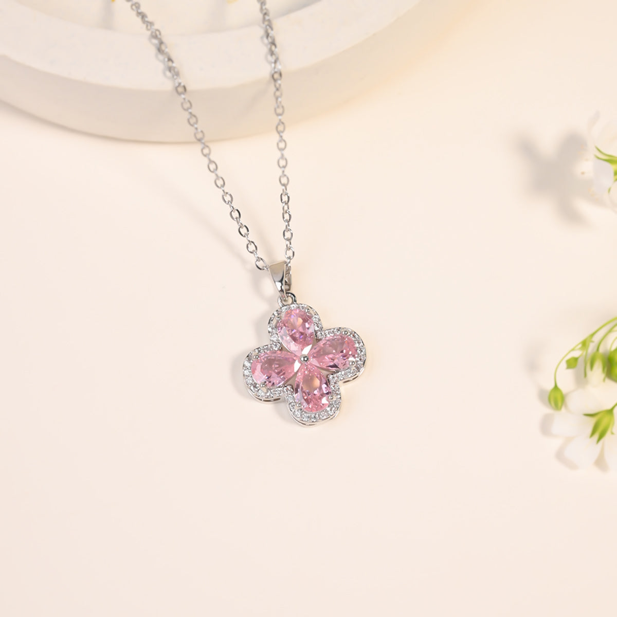 Blush Plus Charm Necklace