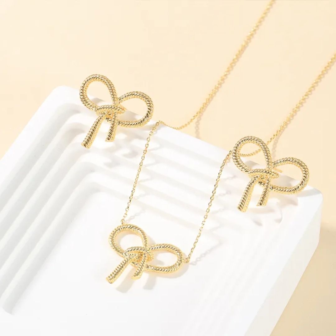 Bow Knot Necklace Set