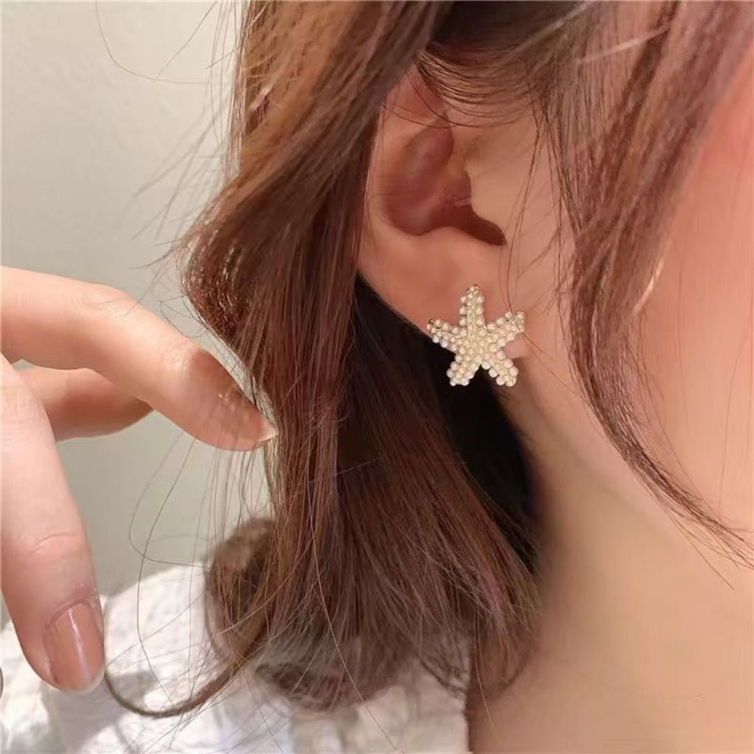 Golden Sea Star Earrings