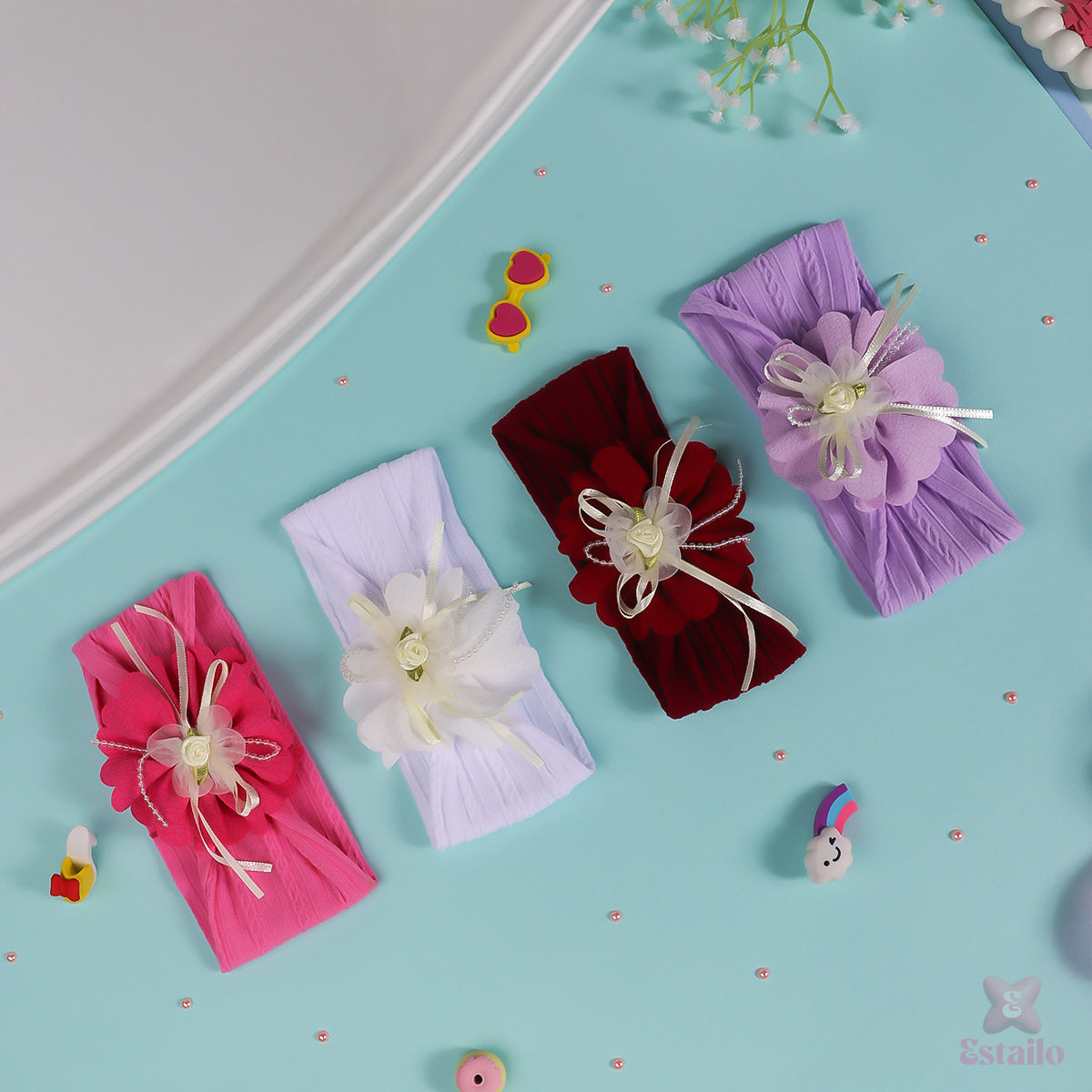 Velvet Blush Hair Clips for Kids (pack of 1)