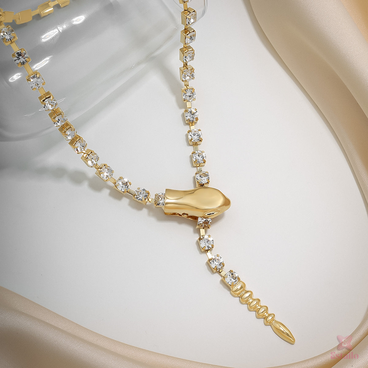 Serpentine Sparkle Lariat Neckpiece