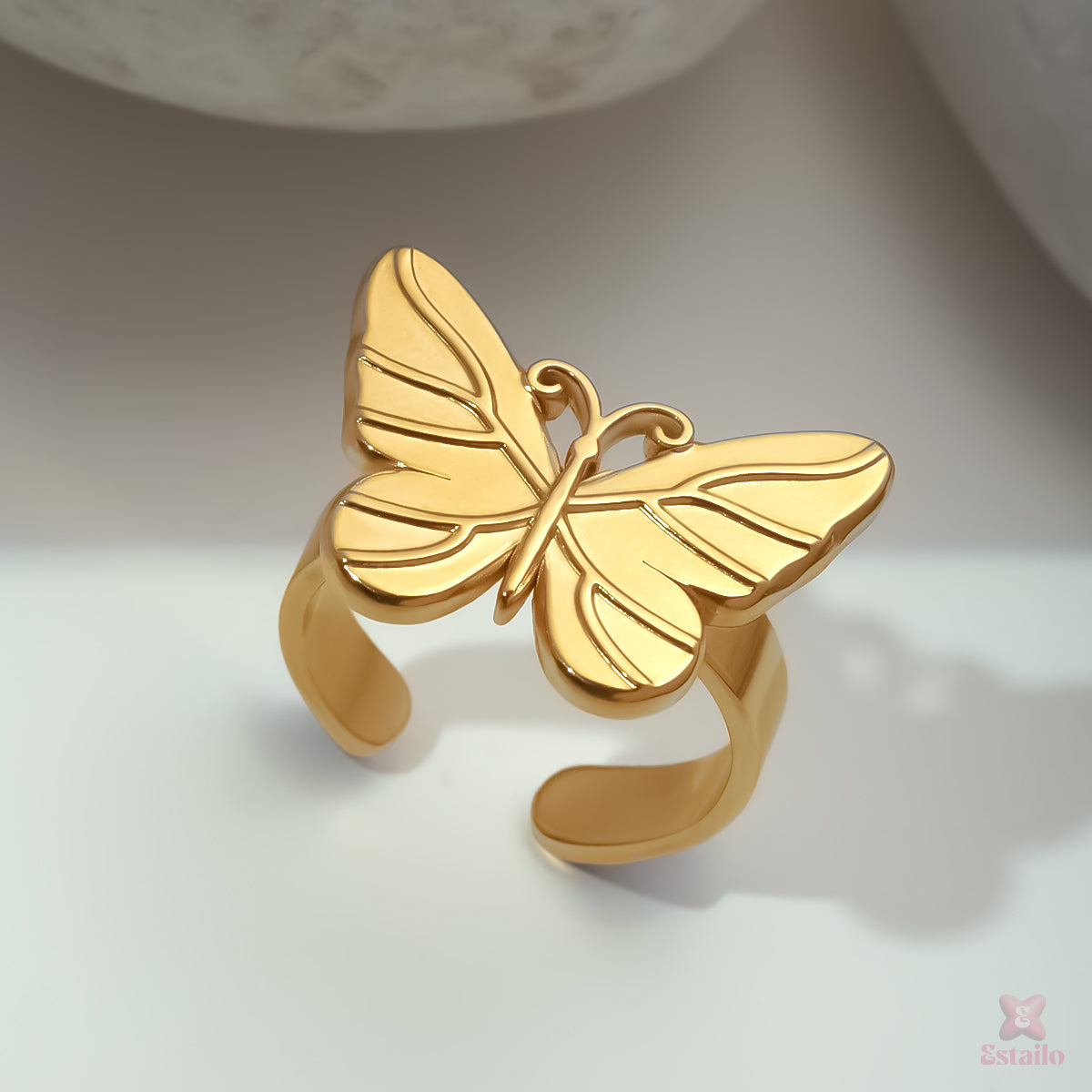 Golden Butterfly Ring