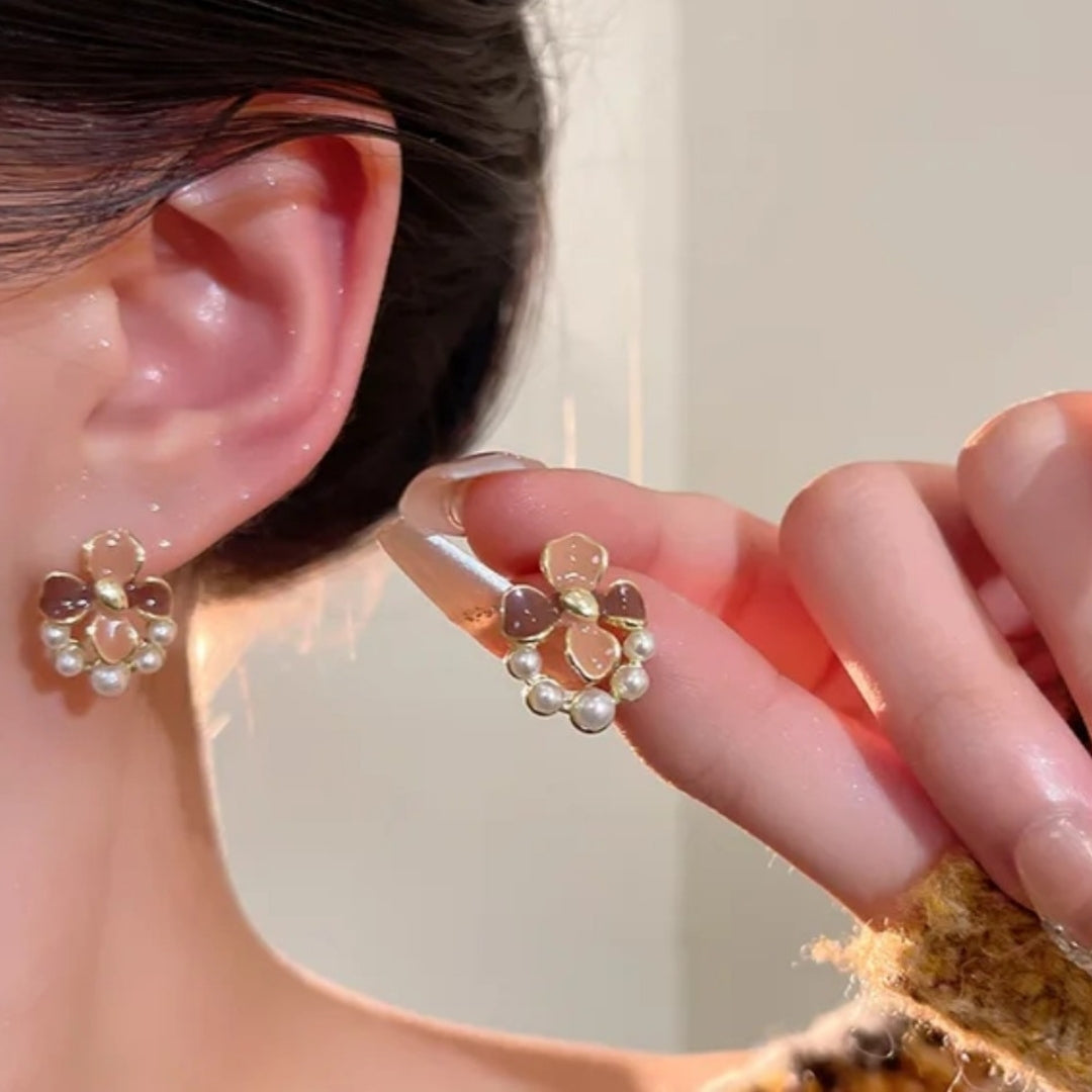 Graceful Flora Studs Earrings