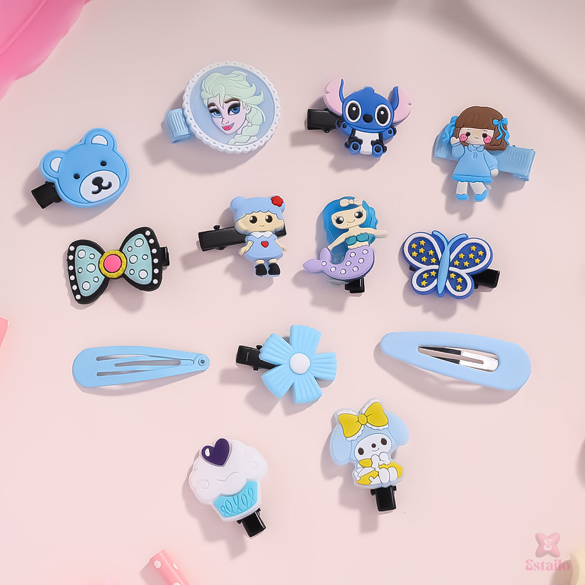 Icy Queen Hair Clips Combo for Kids