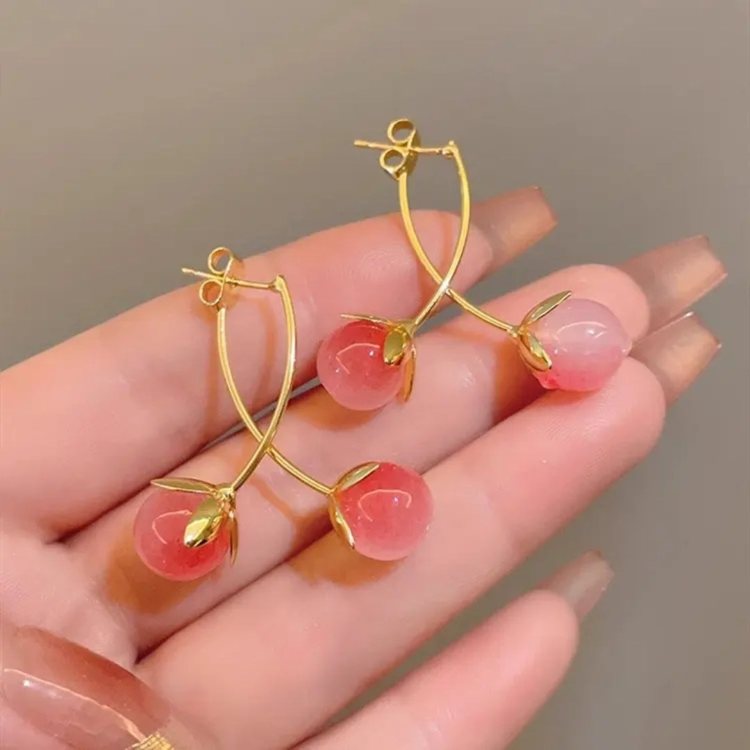 Rosy Cherry Earrings