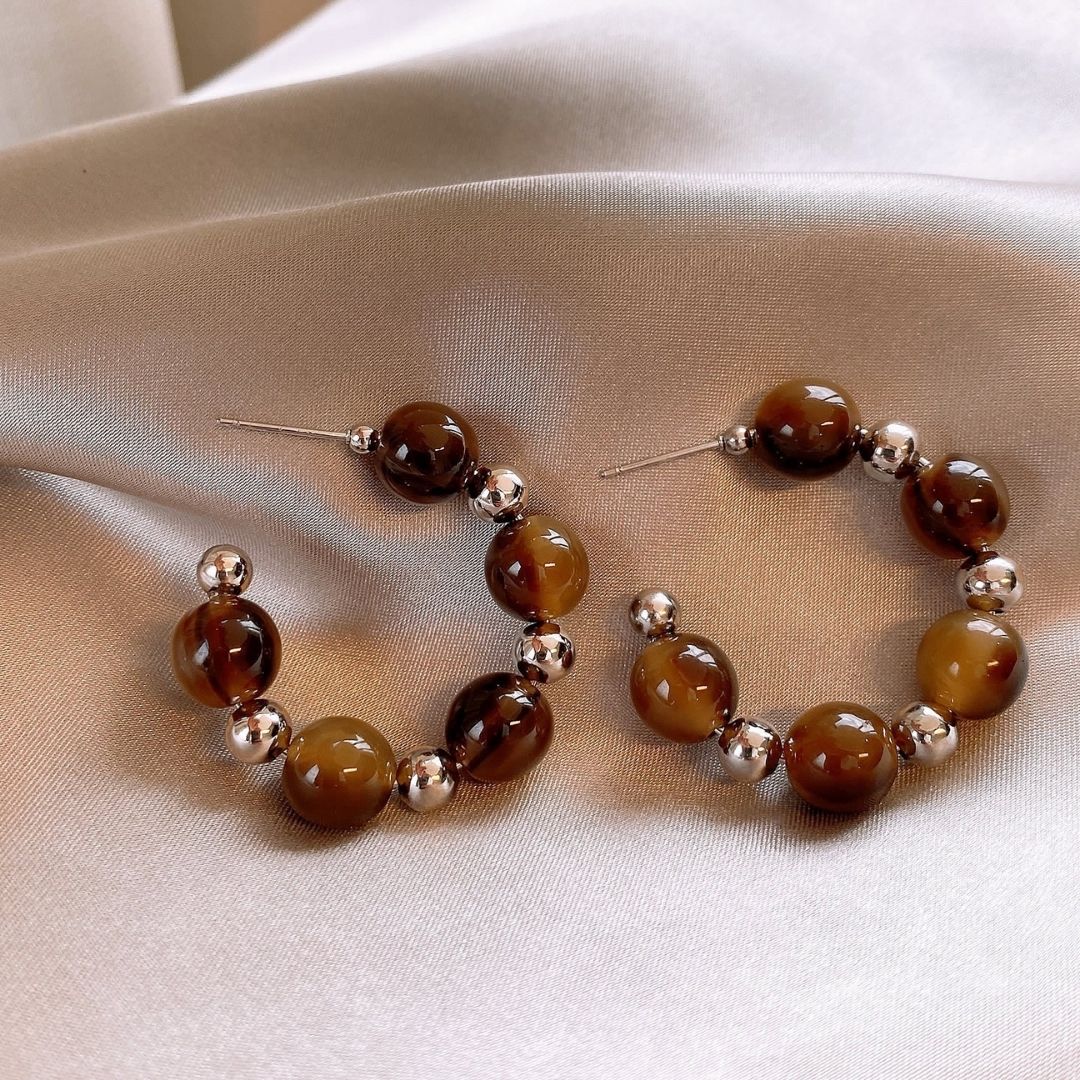 Amber Horizon Hoops Earrings