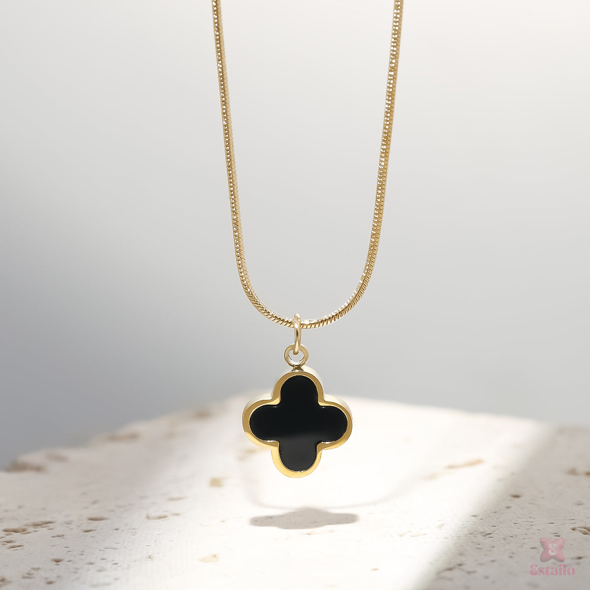 Clover Charm Necklace (worn in 2 way)