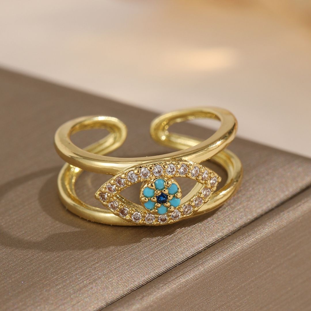 Gilded Iris Layer Ring