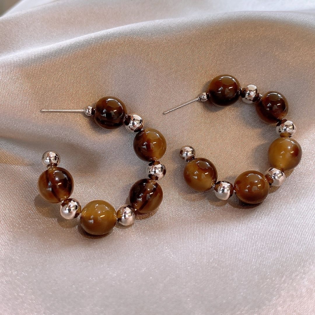 Amber Horizon Hoops Earrings