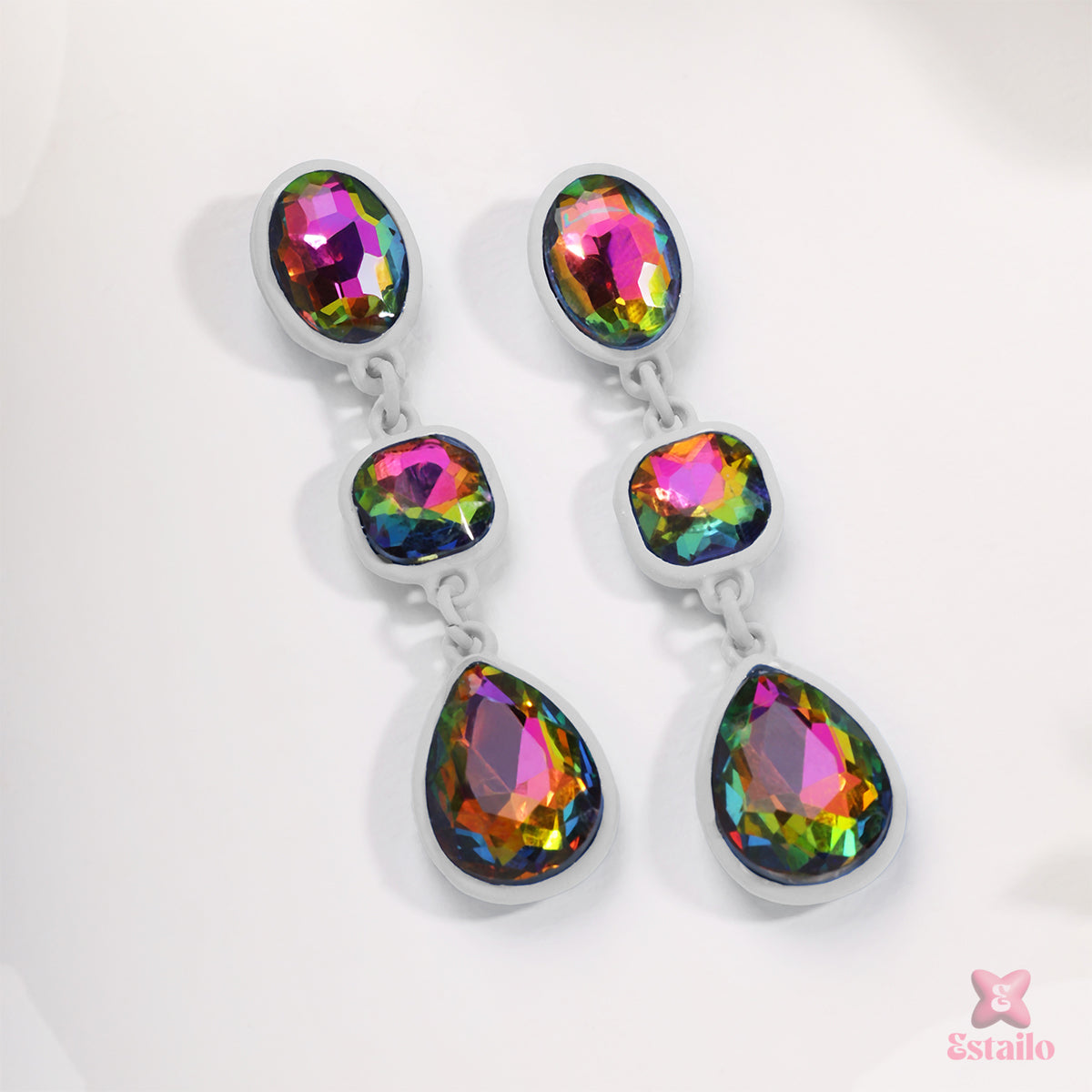 Shimmering Statement Dangles Earring