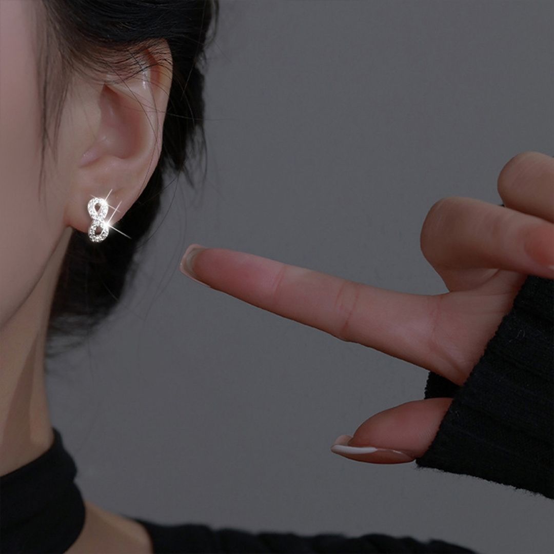 Sterling Infinity Hoops Earrings
