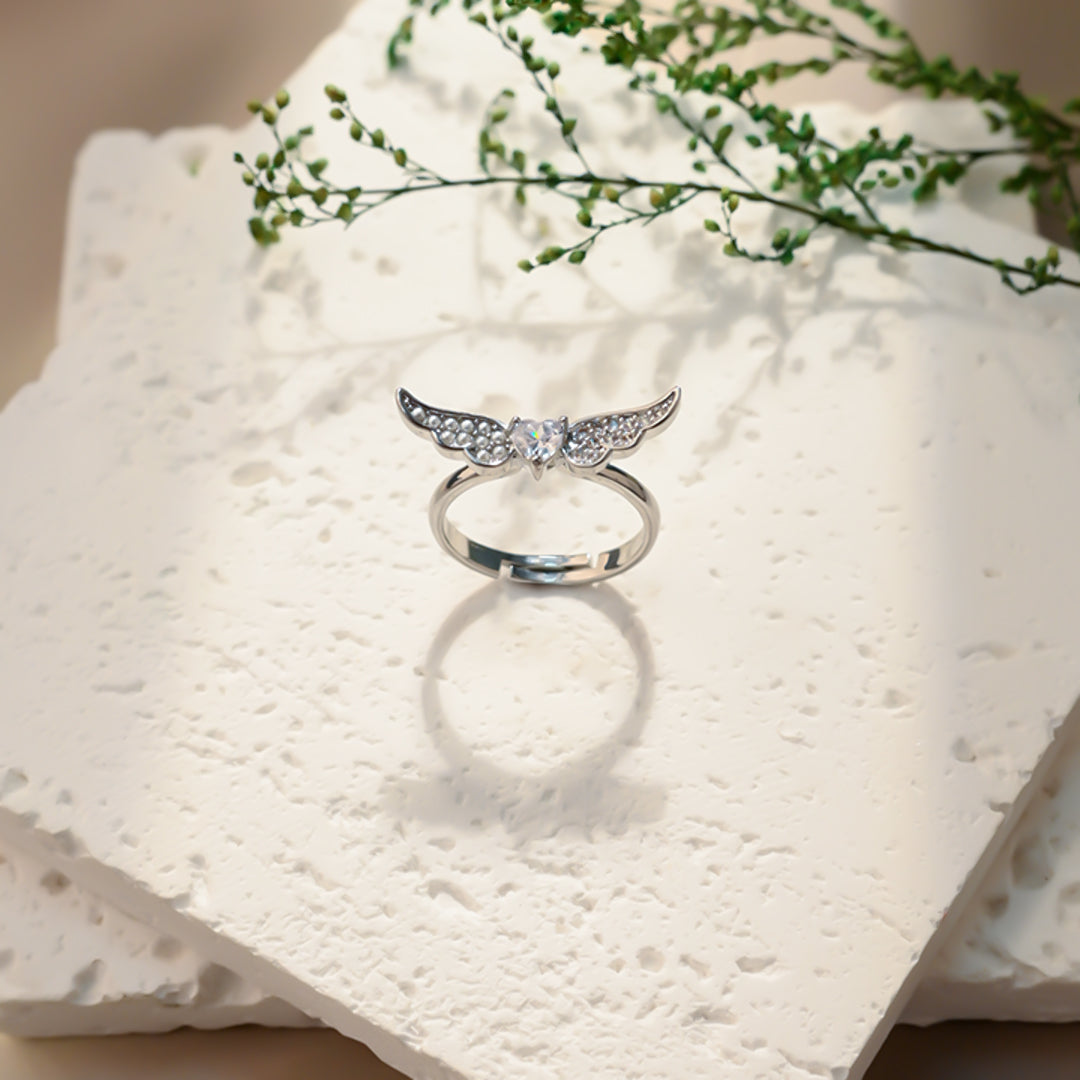 Angel Wings Silver Ring