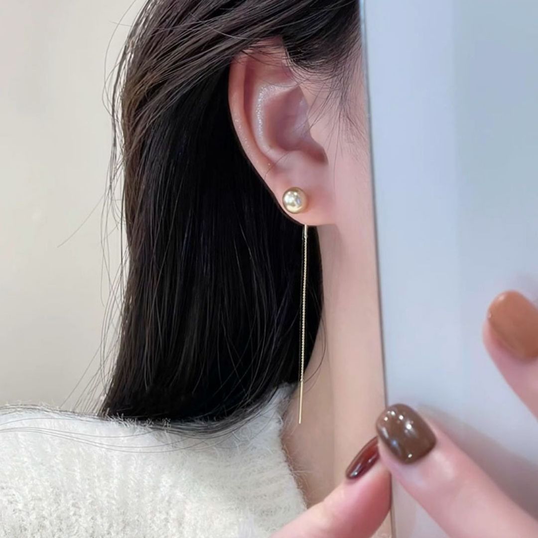 Golden Orbit Tassels Earrings