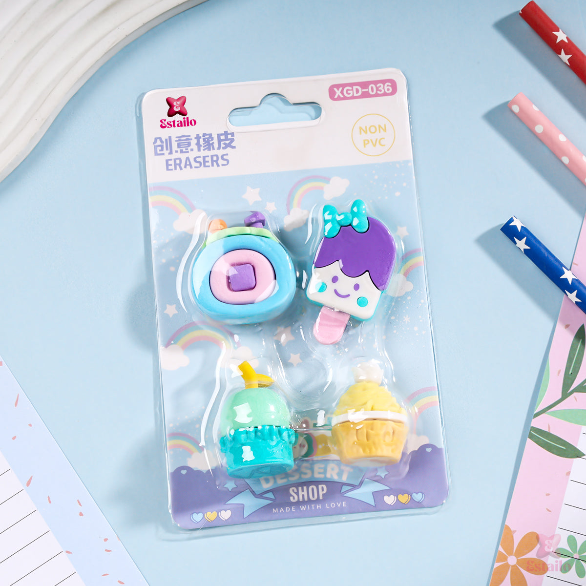 Dessert Shop Erasers
