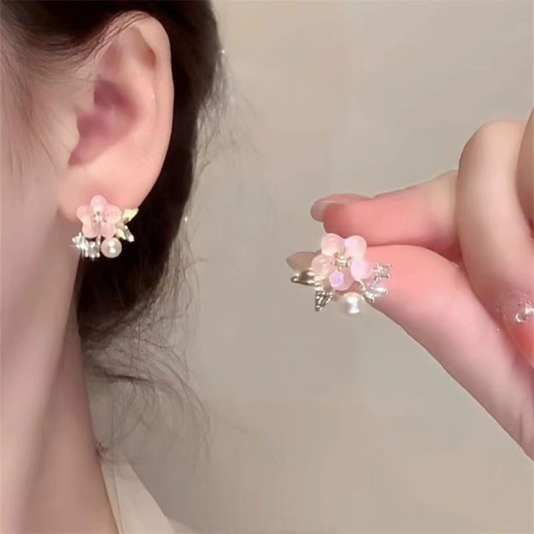 Sakura Blossom Cluster Earrings