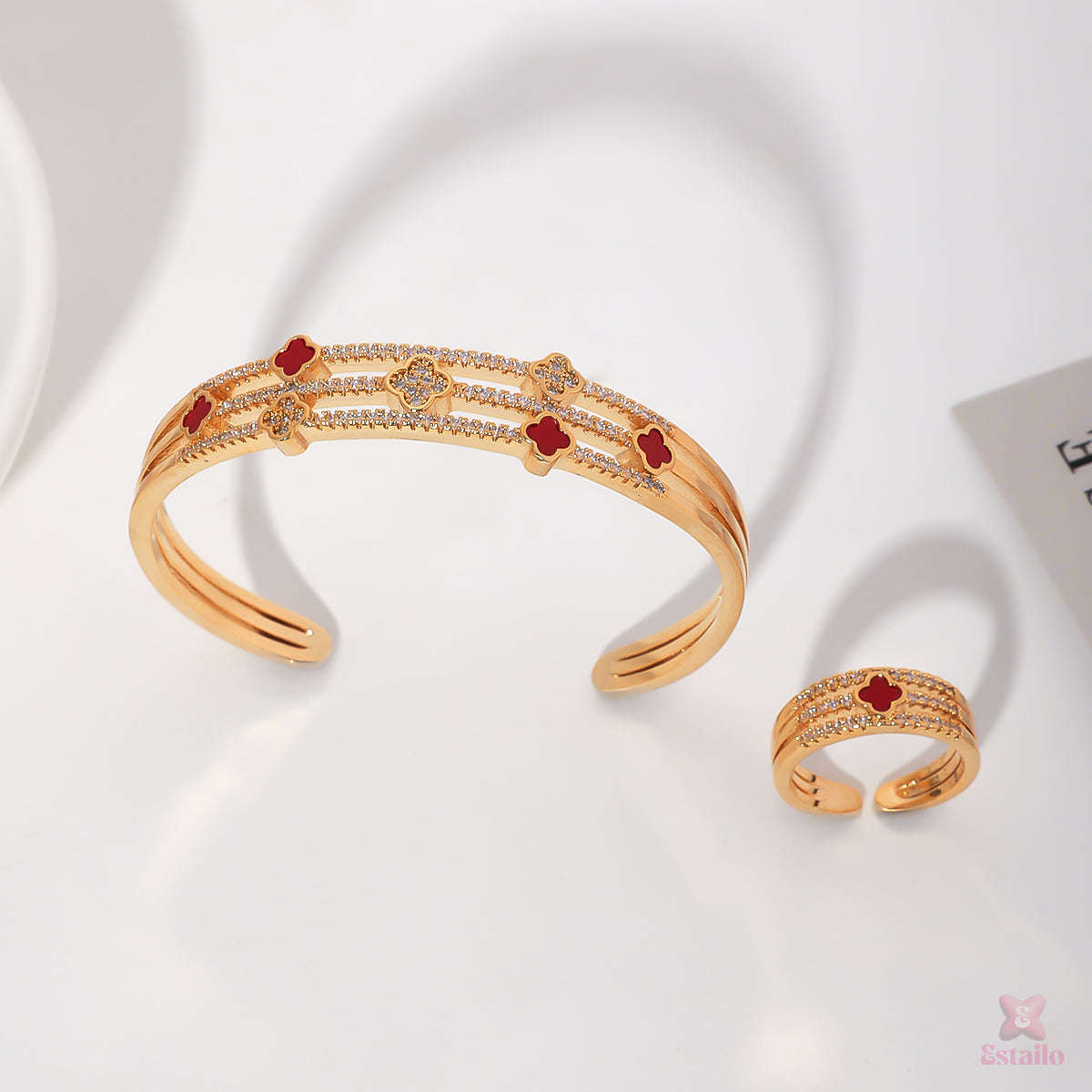 Obsidian Edge Bracelet and Ring