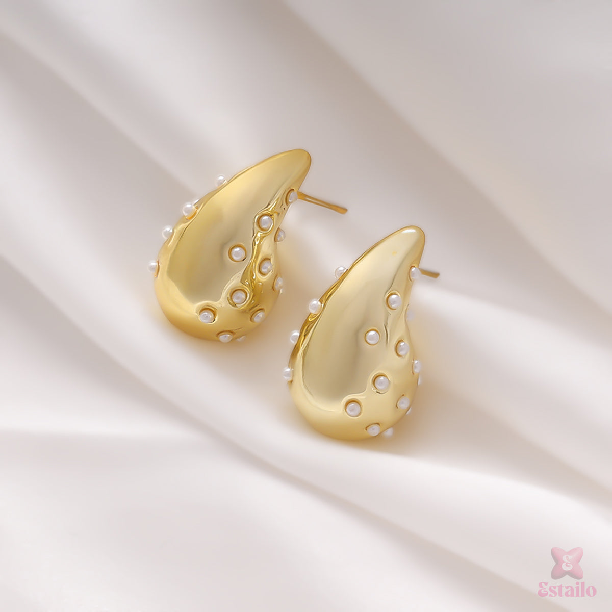 Tear Drop Luxe Stud Earrings