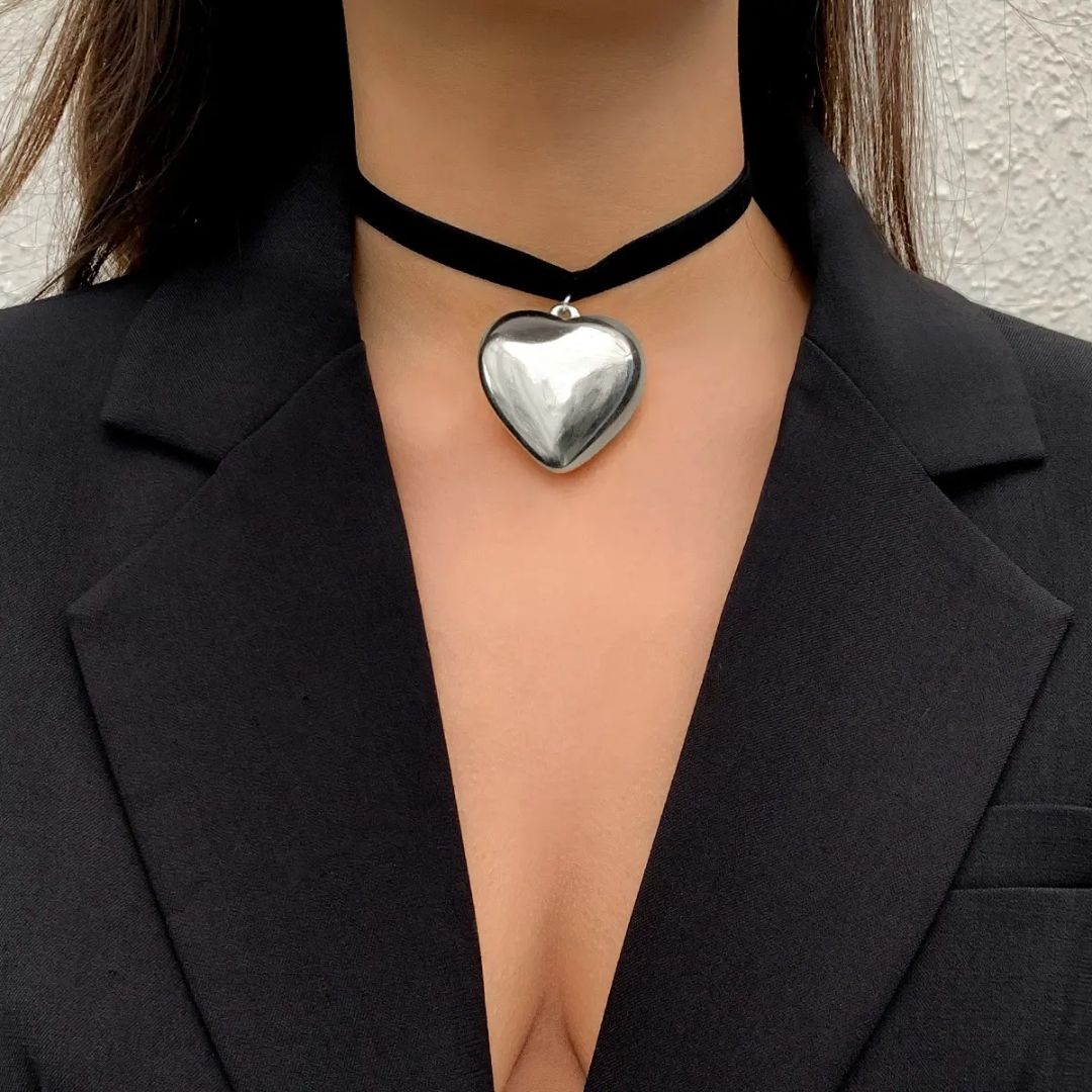 Puffed Heart Necklace