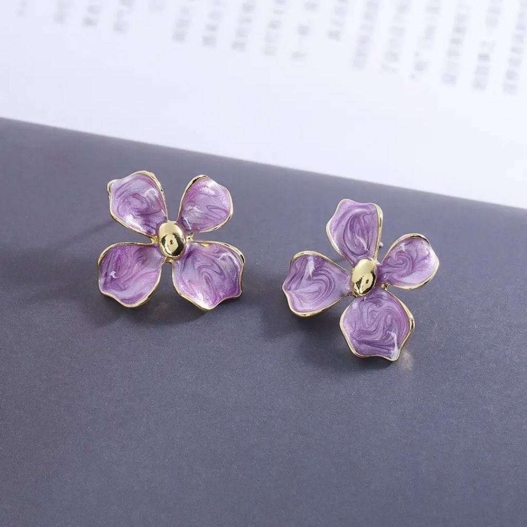Lavender Mini Hoops Earrings