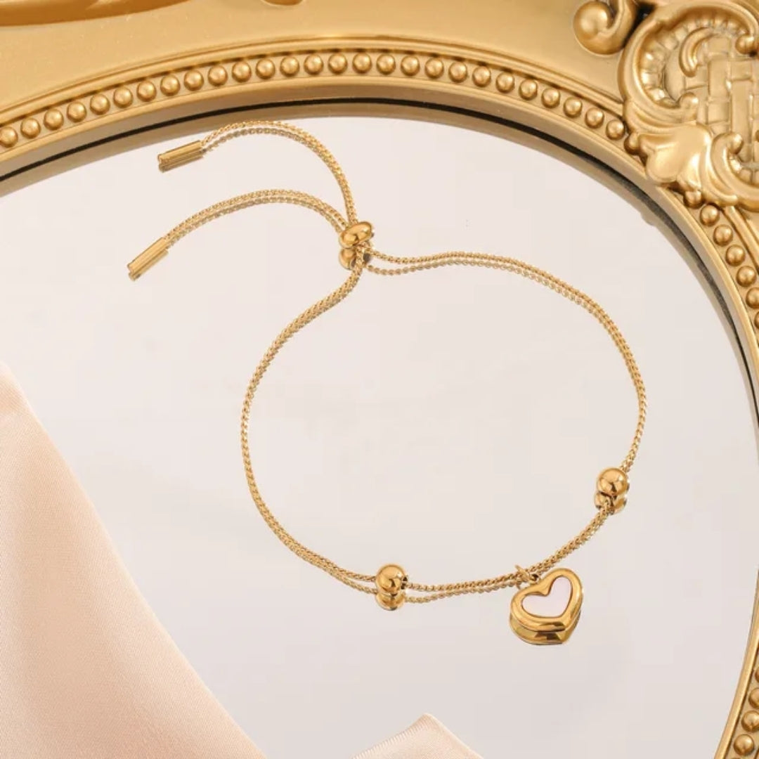 Golden Heart Adornment Bracelet
