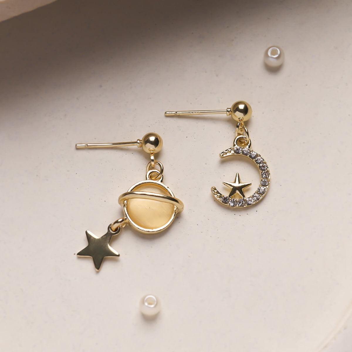 Crescent Wish Hoops Earrings