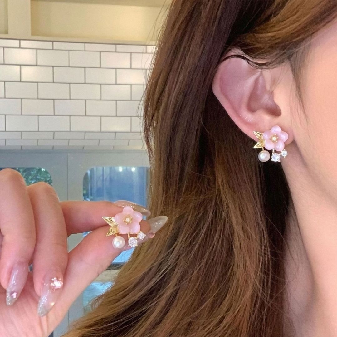 Sakura Blossom Cluster Earrings