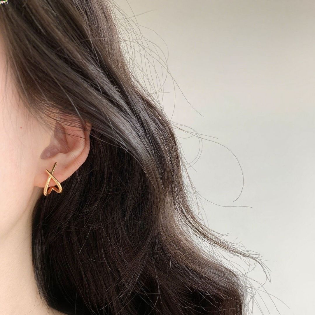 Linear Intersection Studs Earrings