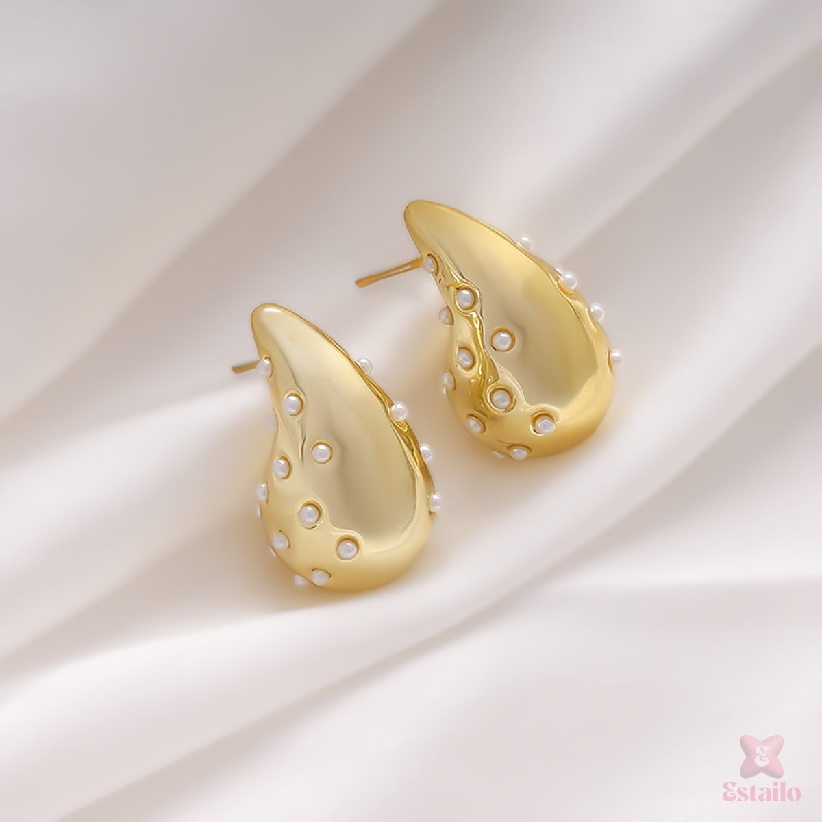 Tear Drop Luxe Stud Earrings