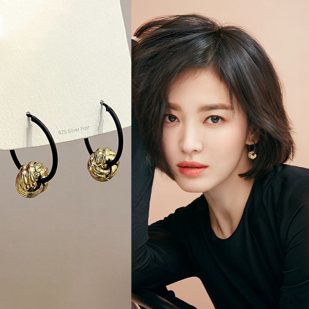 Midnight Noir Hoops Earrings