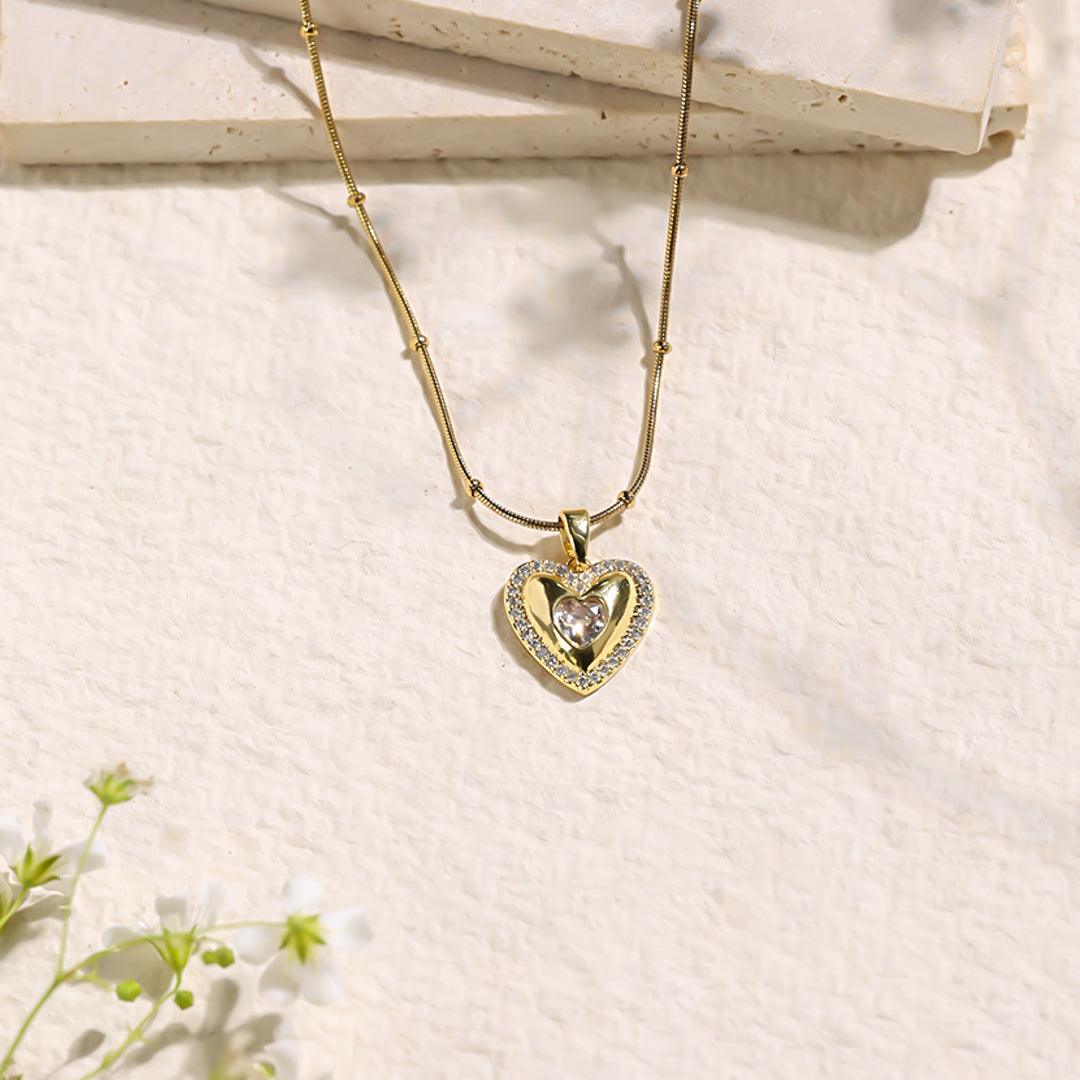 Rose Heart Necklace
