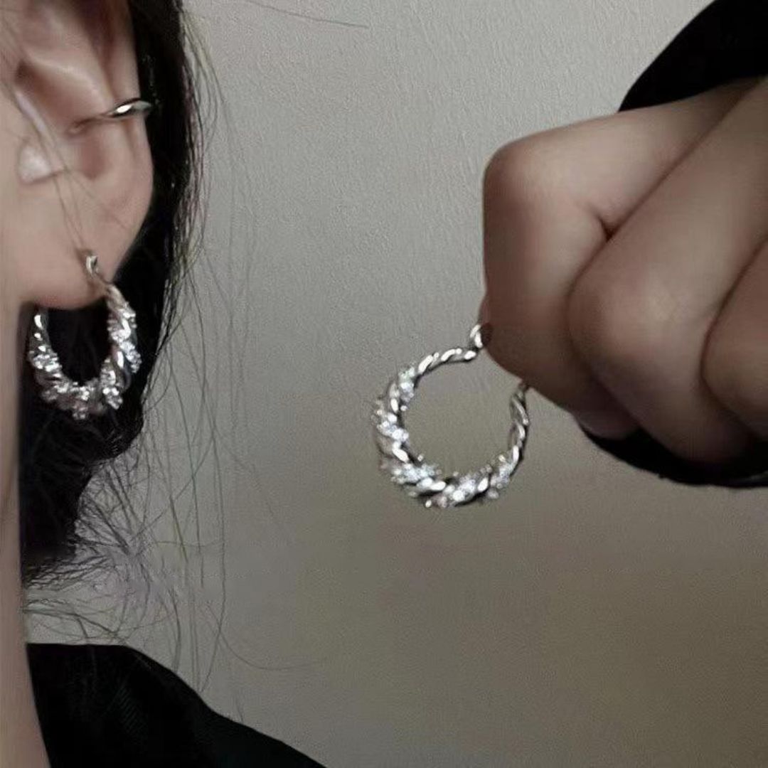 Metro Twist Hoops Earrings