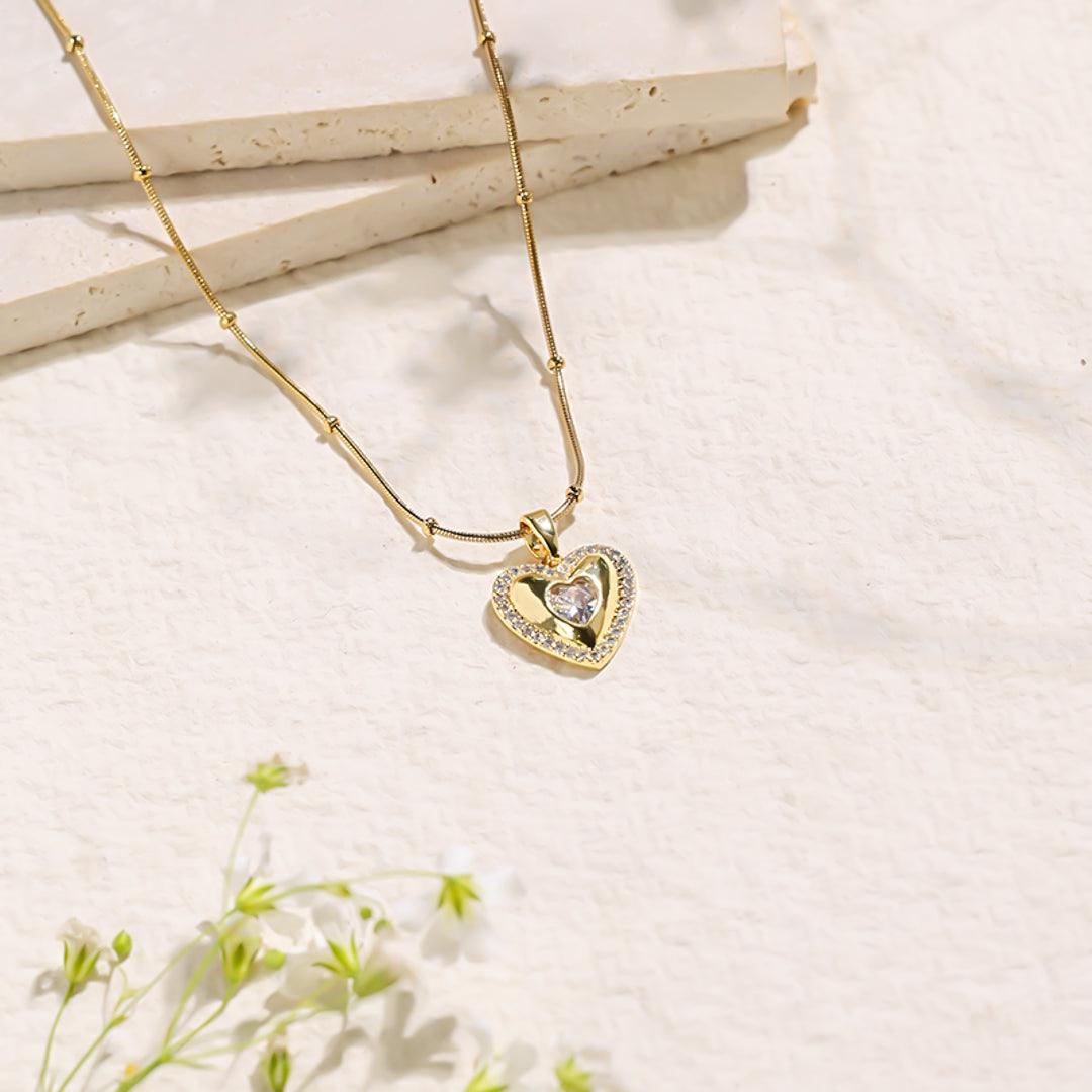 Rose Heart Necklace