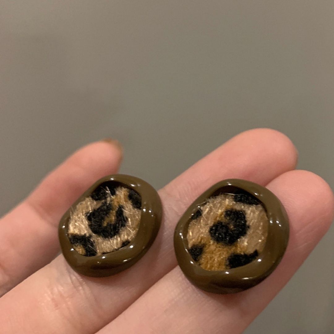 Mocha Matrix Discs Earrings