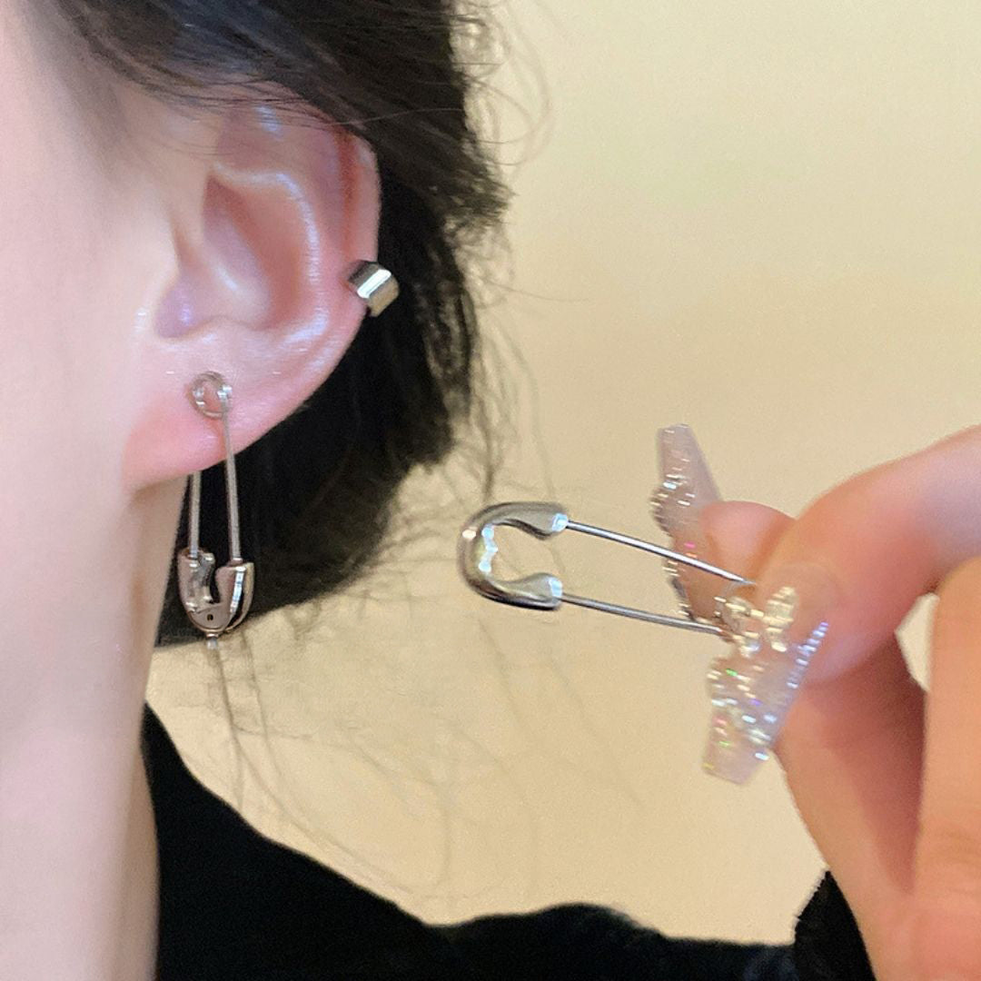 Sleek Rebel Iron Pins Earrings
