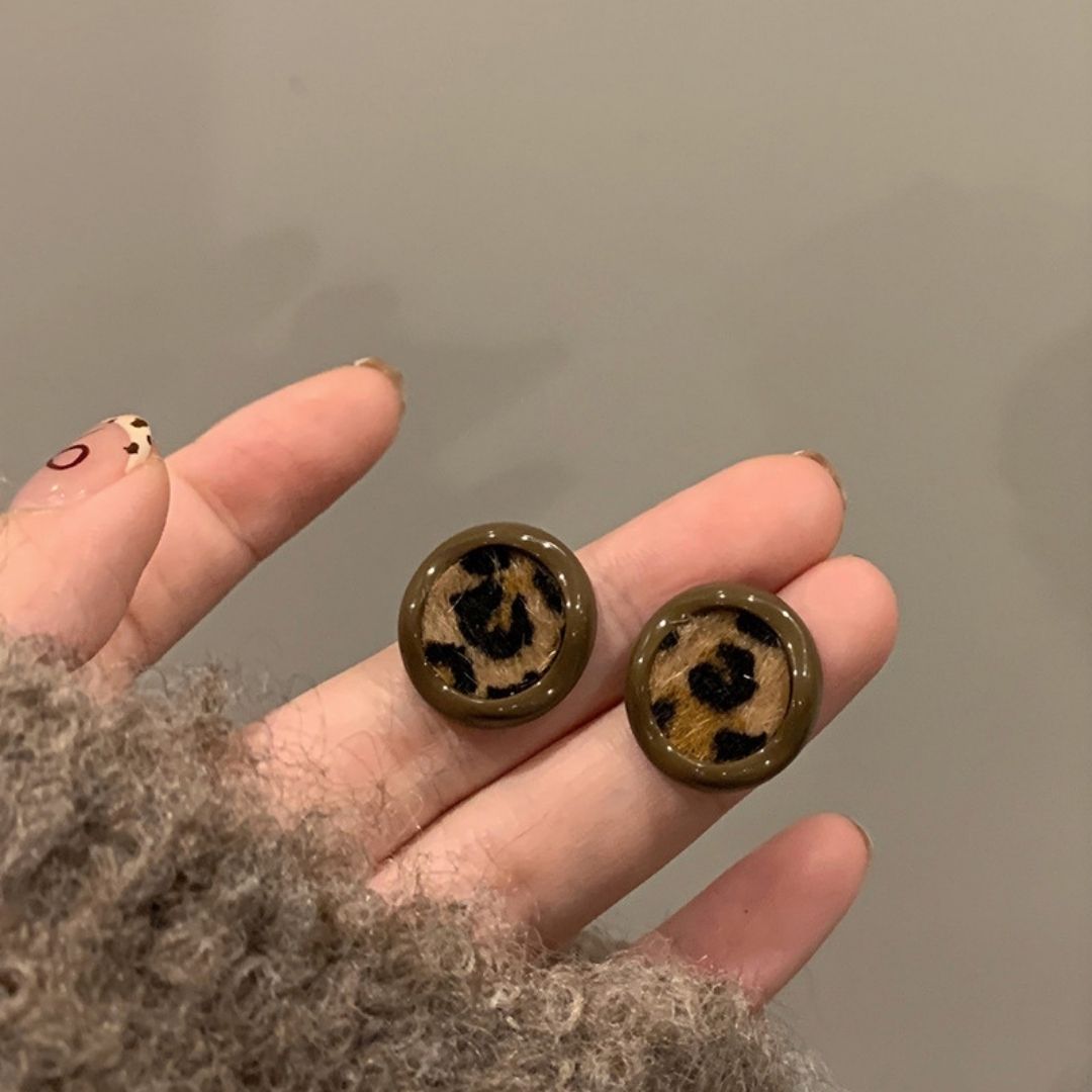Mocha Matrix Discs Earrings