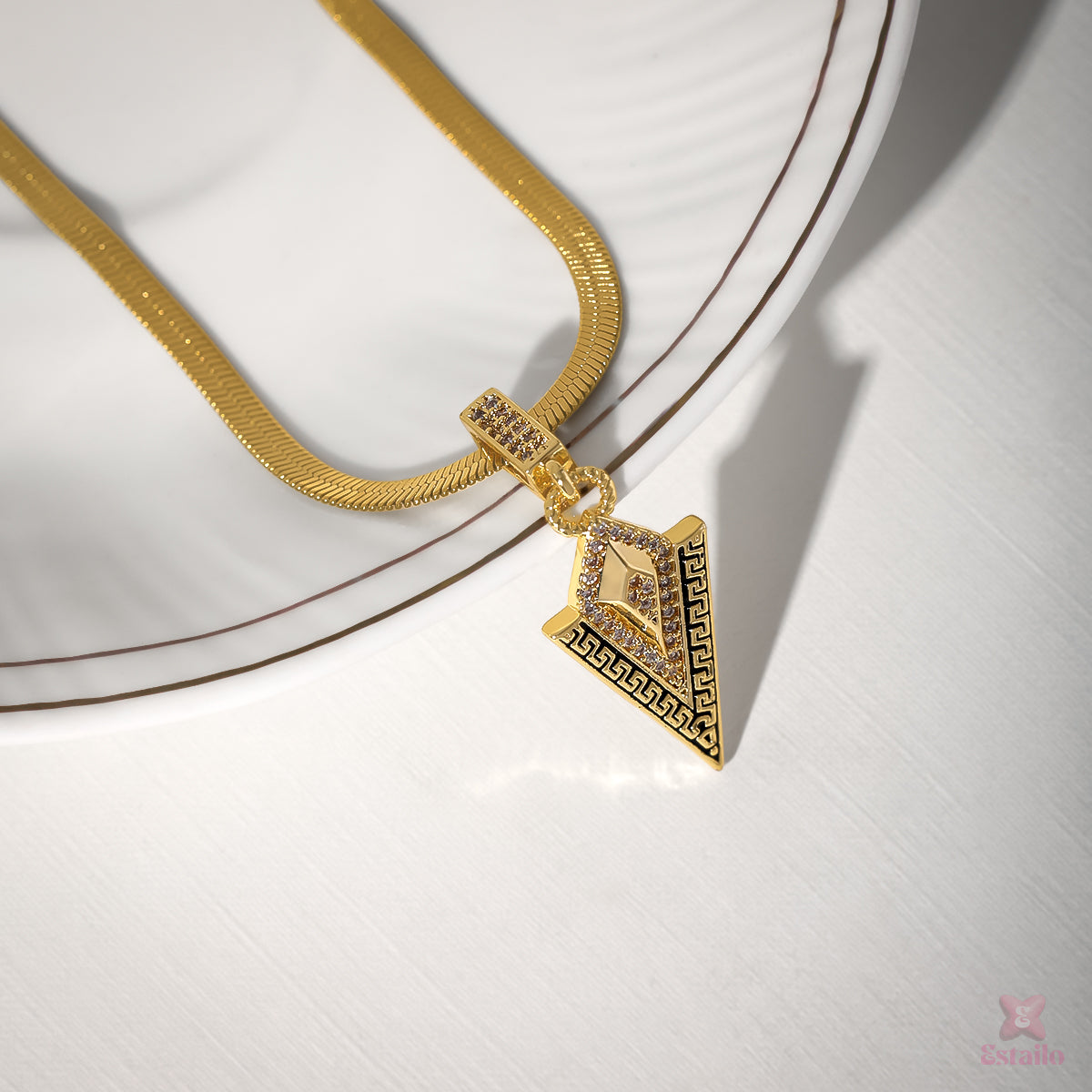 Golden Arrowhead Necklace