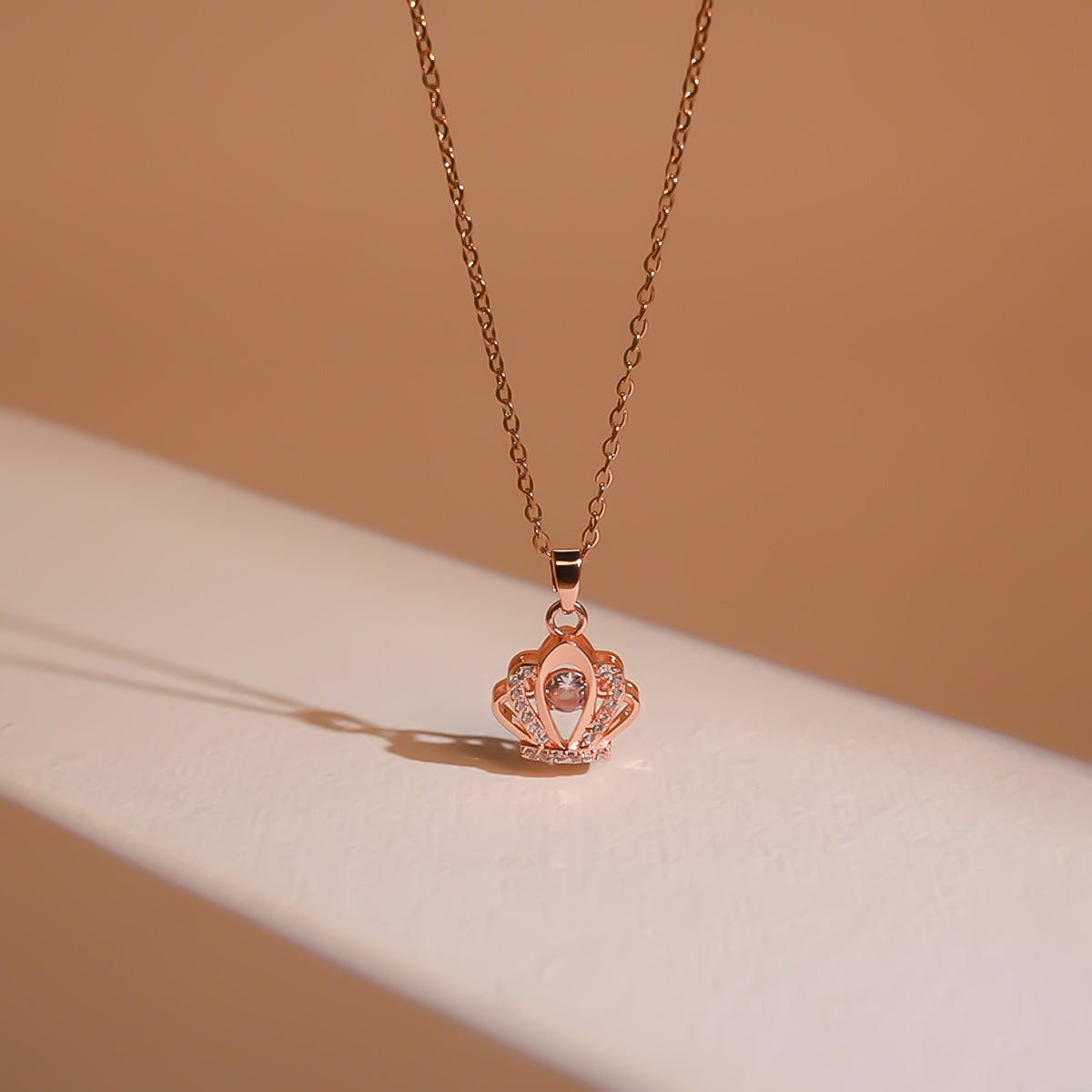 Luxe Crown Charm Necklace