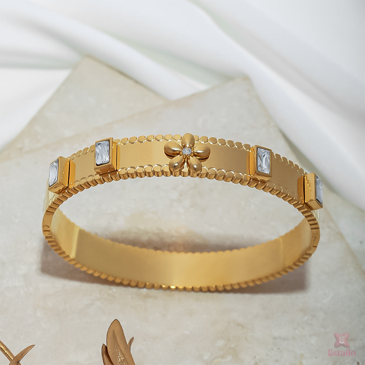 Opulent Bloom Cuff Bracelet