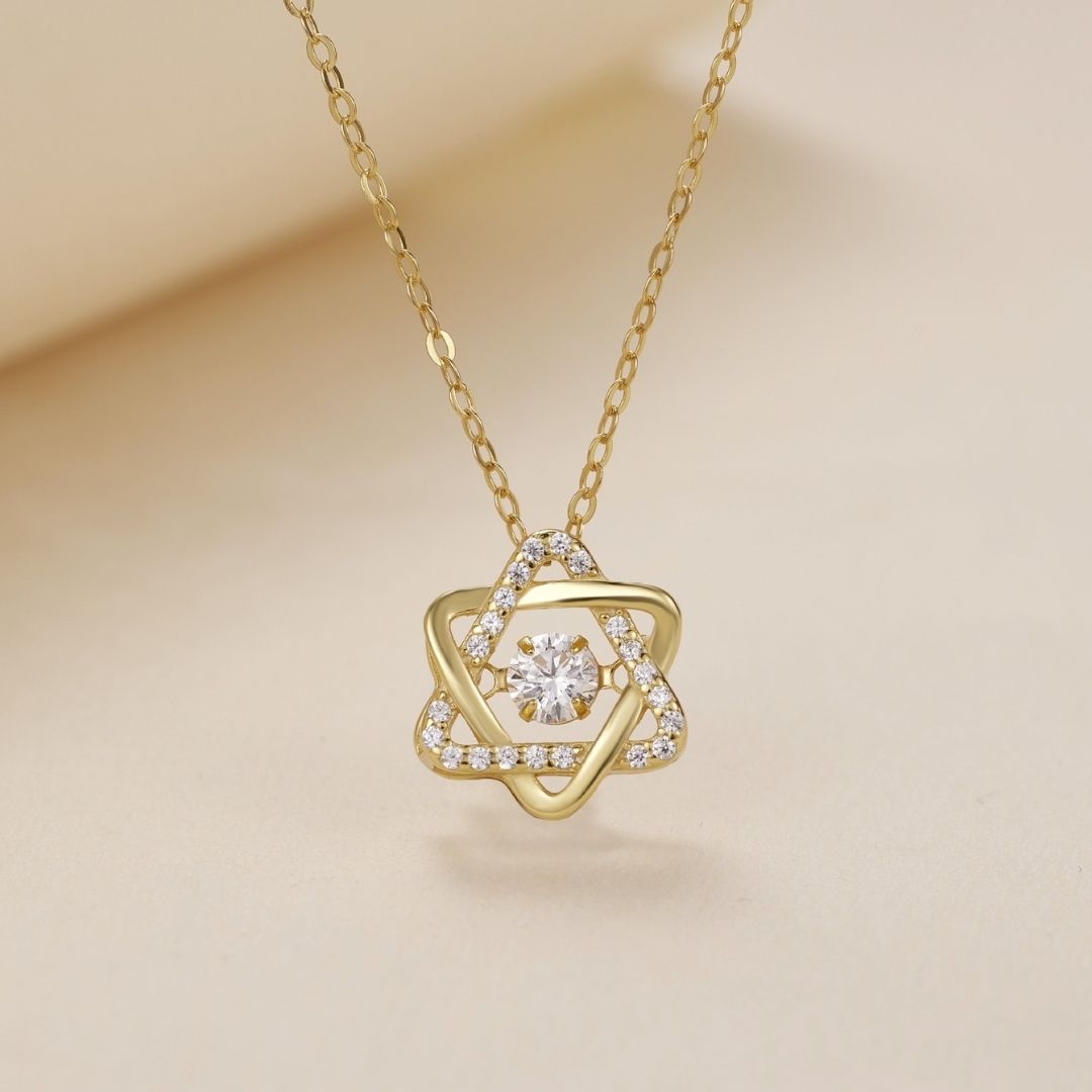 Golden Shimmer Star Necklace