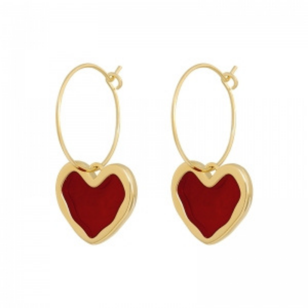 Cupid Fall Heart Earrings