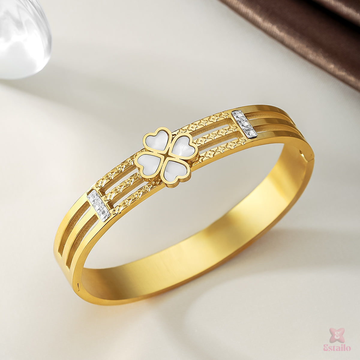 Golden Daisy Cuff Bracelet