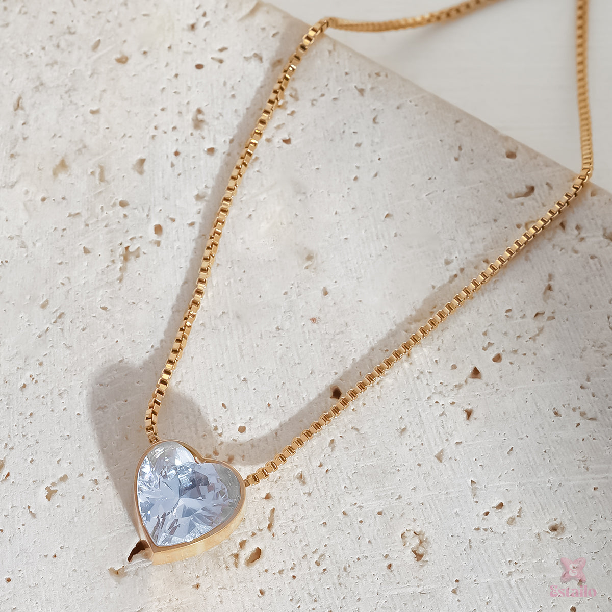 Solitaire Heart Neckpiece